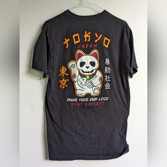 Riot Society, Tokyo Japan Make Your Own Luck T-shirt, size Medium - Picture 2 of 5